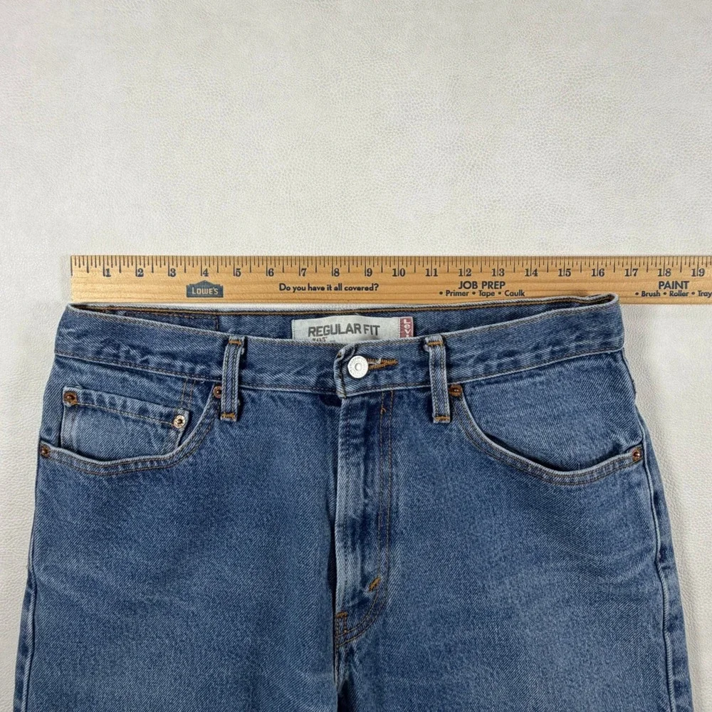 Vintage Levis 505 Regular Fit Jeans Mens 32x34 Medium Wash Straight Leg Denim